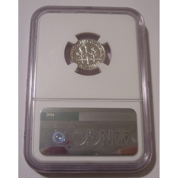 1964 Roosevelt Dime Proof PR68 Star NGC Portrait Label - Picture 2 of 2